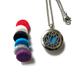 Aromajoyeria Metal (Difusor collar) Modelo "Flor de loto"